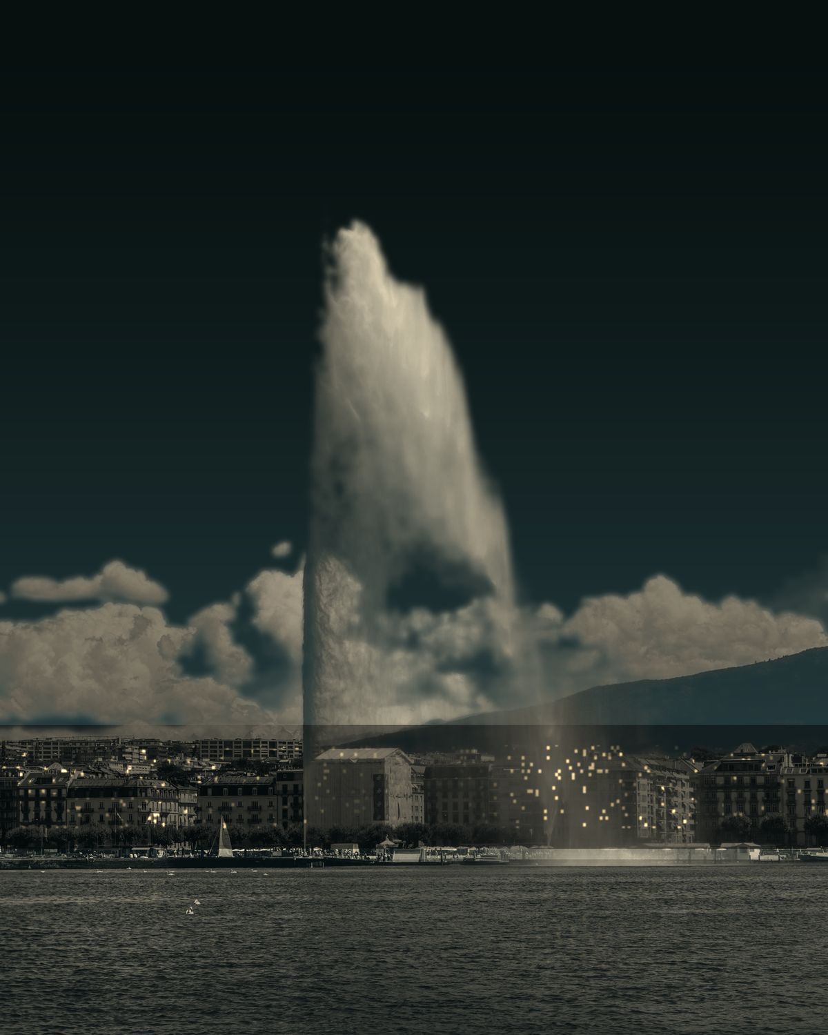 The Jet d'Eau on Lake Geneva